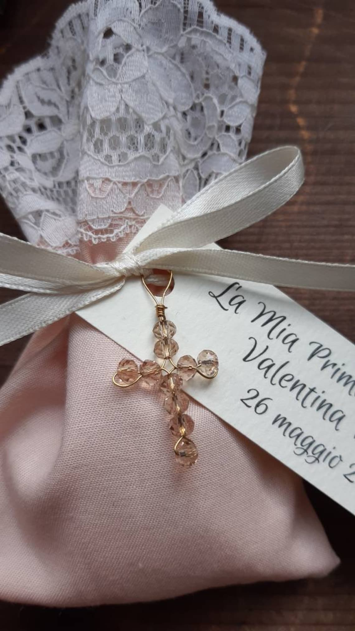 First Communion Lace Favor Bags Italian Christening Gift Etsy