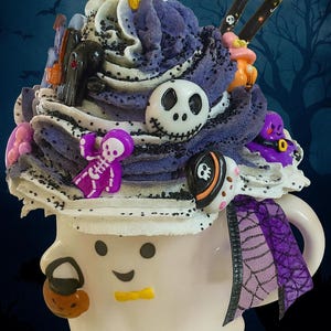 Halloween Fake Bake Ghost | Faux Halloween Dessert | Spooky Cute Halloween Decoration | Halloween Tiered Tray Decor | Unique Ghost Gift