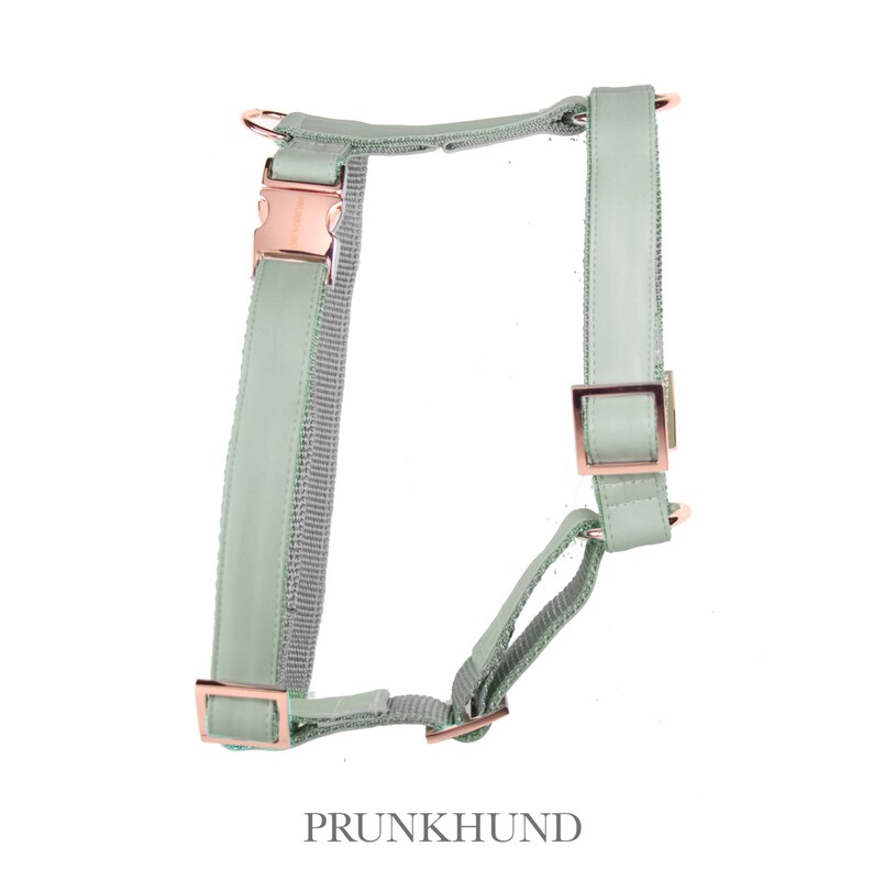 Designer dog harness MINT designer harness with rose gold Etsy