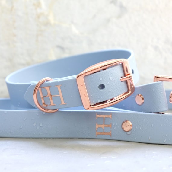 Rose gold best sale dog collar hardware