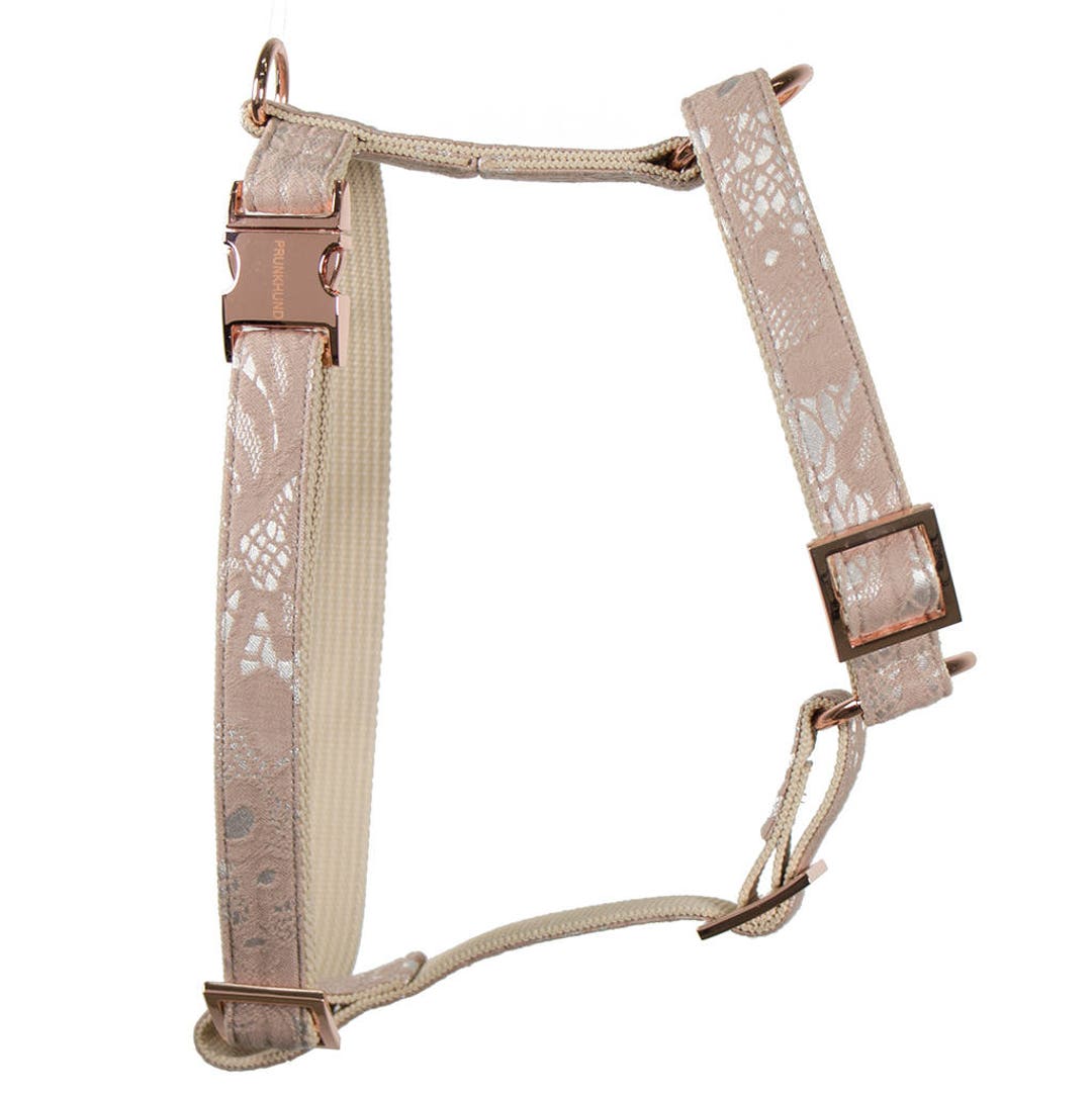 Designer Dog Harness LACE Designer Harness With Rose Gold -  Norway