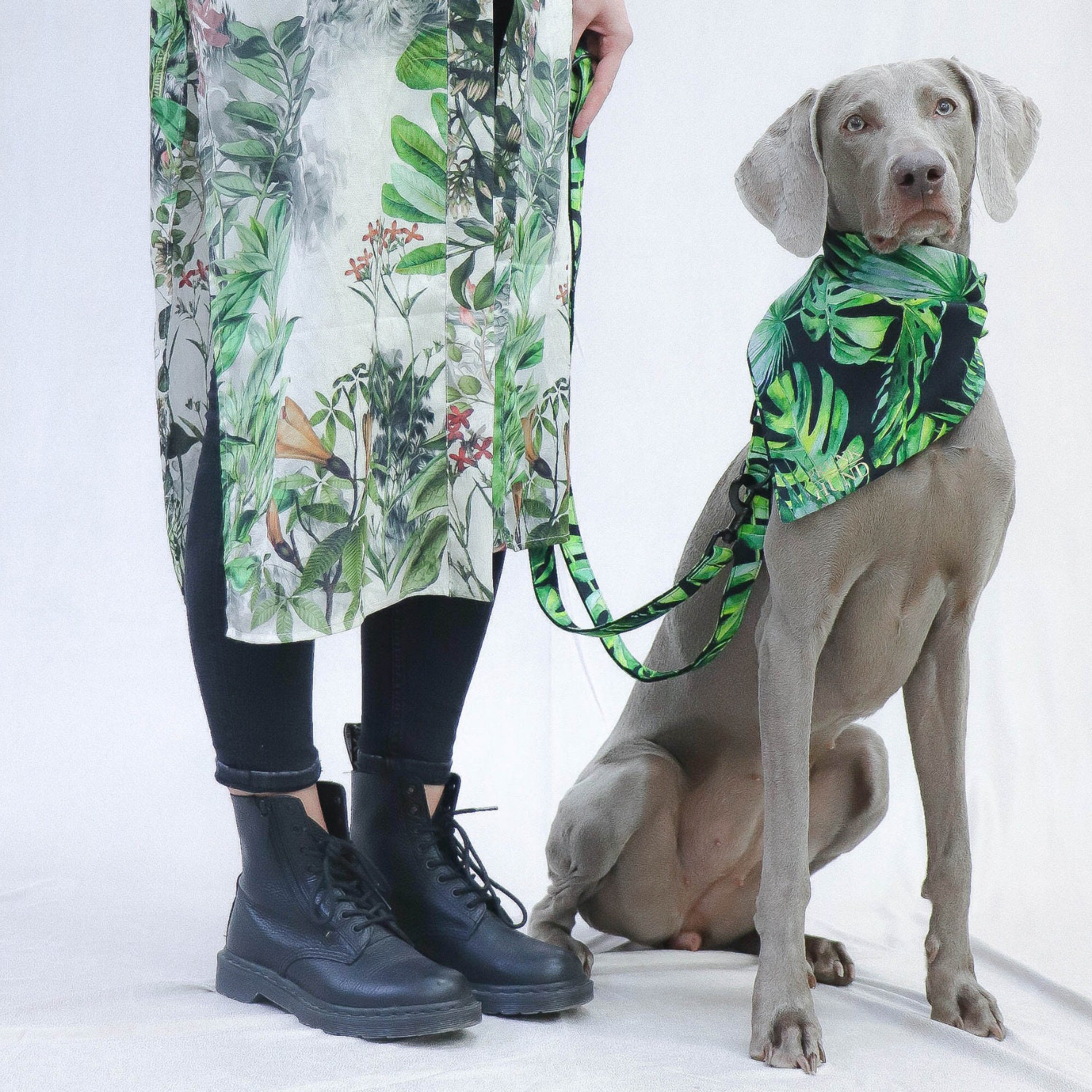 Chiffon de Chien Jungle Fever avec Motif Palmier - Monstera Print