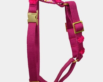 Designer dog harness NOMAD berry - designer dog harness with boho pattern - matching leash available