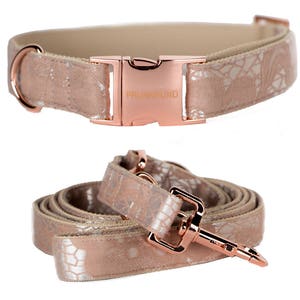 Dog Collar LACE With Rose Gold Colored Hardware Handmade - Etsy