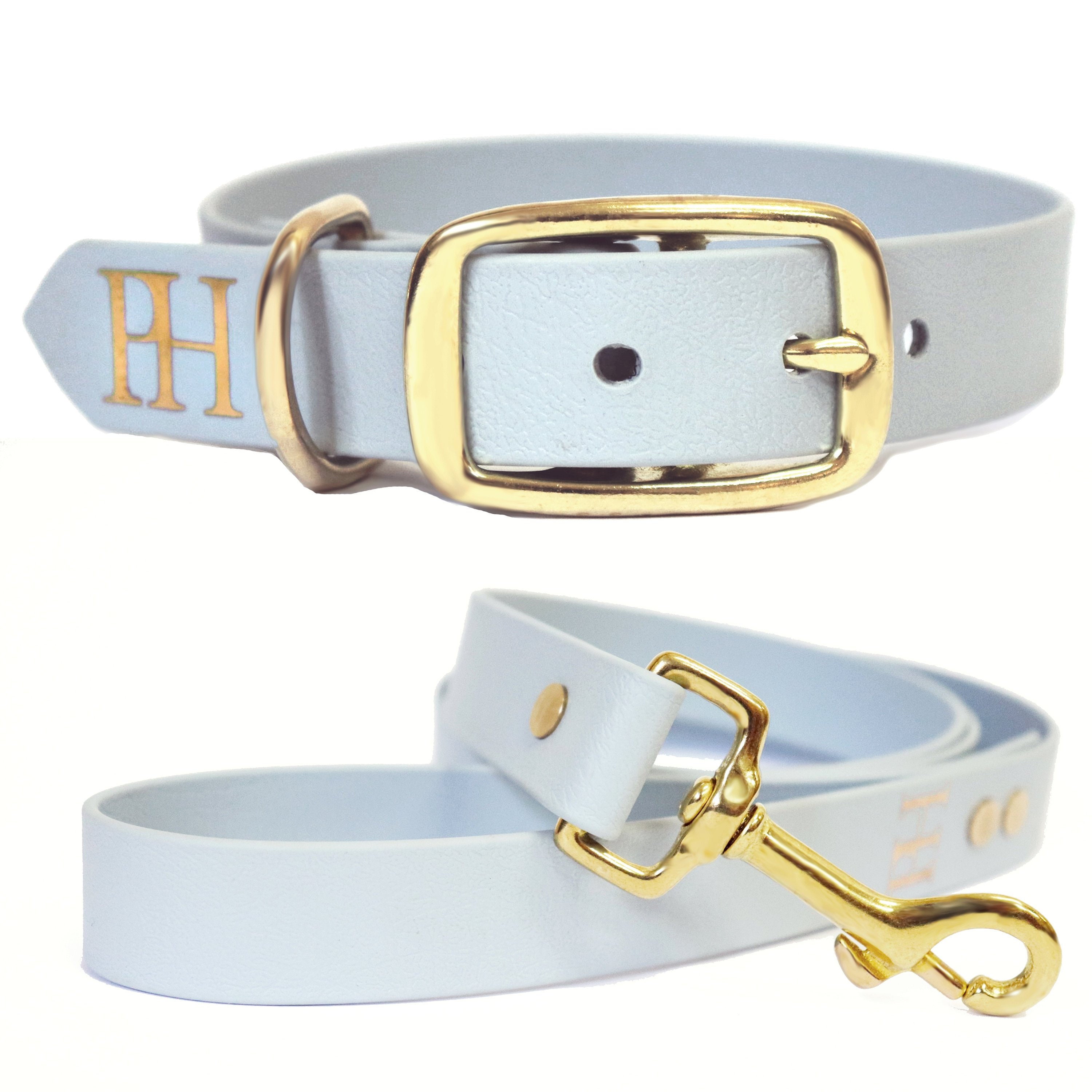 Durable Salt Water Proof Dog Collar BLUE SEA With Brass Etsy