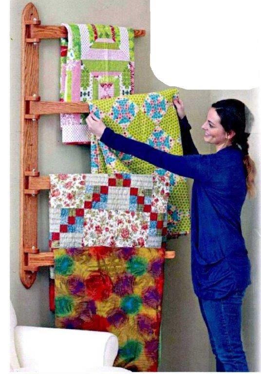  MOCTUS 4 Large Quilt Hangers for Wall for Display