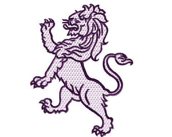 Family Crest Lion 2 Machine Embroidery Design - 4 Sizes 4"x4", 5" x 7"  and 6" x 8" hoop