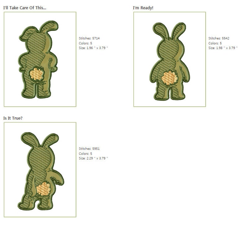 ABC DESIGNS Easter Bunnies Applique 17 Machine Embroidery DESIGNS for 5x7 hoop D2151 image 4