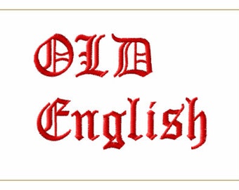 Old English Alphabet Machine Embroidery 124 Designs - Each Symbol in Two Sizes 4"x4" hoop F2141