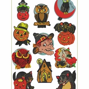 ABC DESIGNS Halloween Patches 11 Machine Embroidery Patch-Style DESIGNS for 4&quot;x4&quot; hoop  D2145