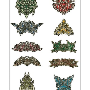 ABC Embroidery Designs 10 Celtic Lace Ornaments  for 5&quot;x7&quot; hoop