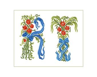 Romantic Treasure Font Machine Embroidery 26 Designs (All capital letters) - 5"x7" Hoop, F2180