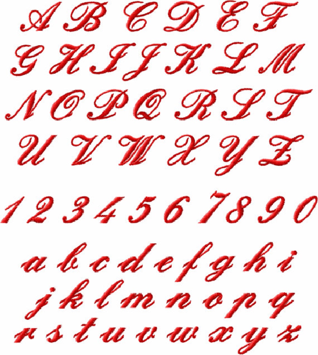 Miniatures Script Transfer Miniature Script Machine Embroidery 62 Designs - Complete Alphabet in ...