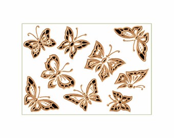 ABC Designs Cutwork Butterflies Small 8 Machine Embroidery Designs for 4"x4" for hoop  D2158