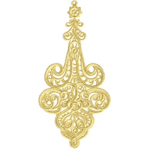 Earring Lace Free Standing Lace Machine Embroidery Design in three sizes - 4x4-inch and 5x7-inch hoop Instant Download