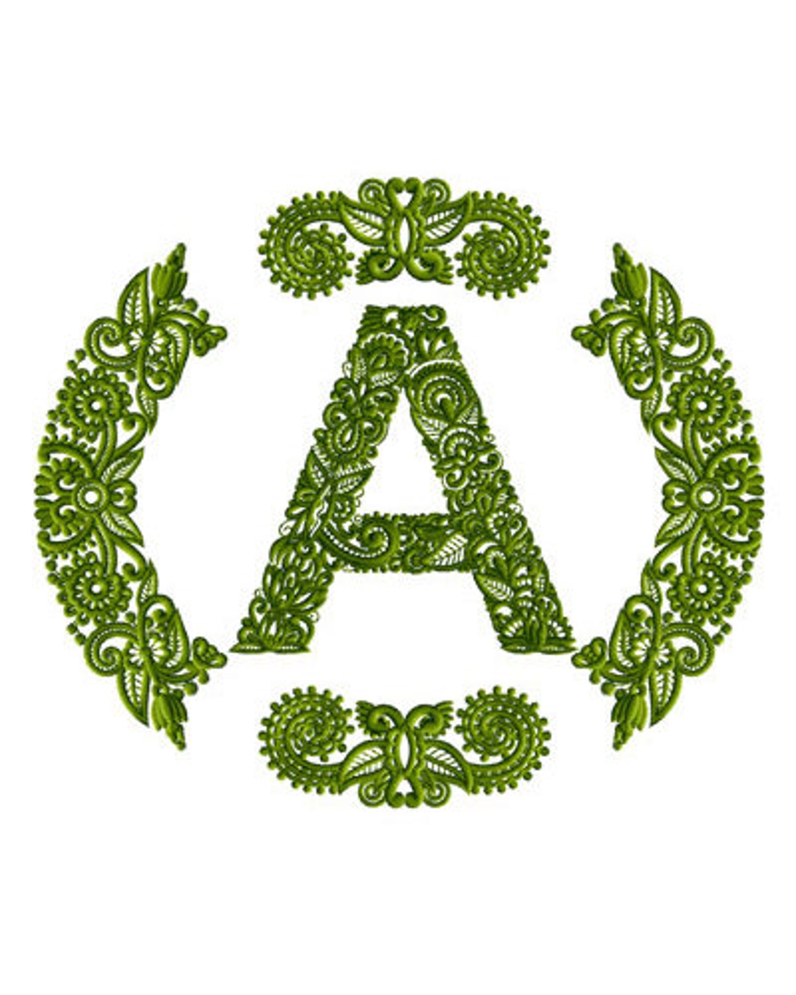 Meadow alphabet package 26 machine embroidery letters in two  etsy uk