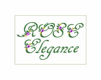 Rose Elegance Font Machine Embroidery 62 Designs (uppercase, lowercase & numerals) - 4"х4" Hoop, F2184