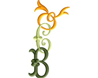 B and C #4 Two-Letter Monogram Machine  Embroidery Design in 5 Sizes - for 4" x 4" and 5" x 7"  hoops