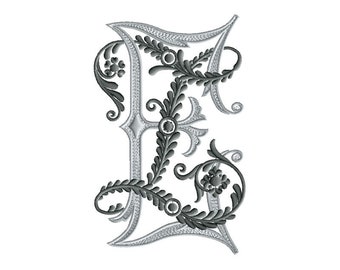 E and Z #2 Two-Letter Monogram Machine  Embroidery Design in 5 Sizes - for 4" x 4"and  5" x 7" hoops