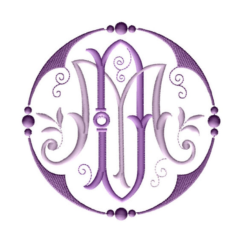 M and D 7 Twoletter Monogram Combination Machine Embroidery Etsy