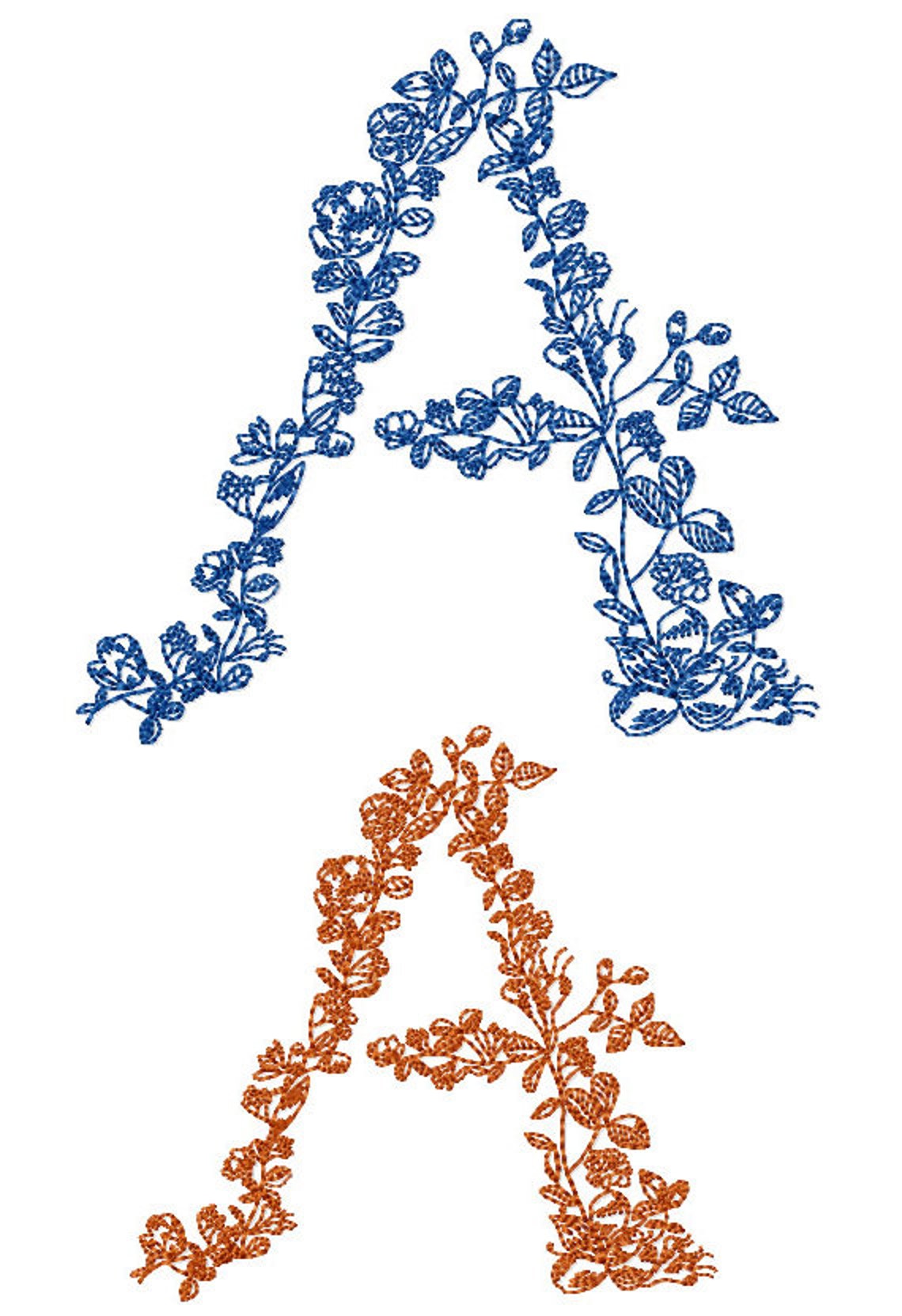 Redwork Alphabet Machine Embroidery 26 Upper-Case Letters in - Etsy