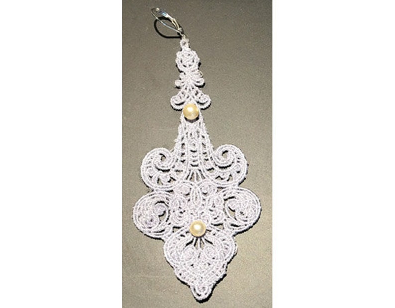 Earring Lace Free Standing Lace Machine Embroidery Design in Etsy UK