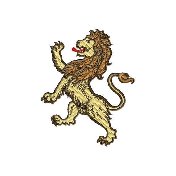 Family Crest Lion 3 Machine Embroidery Design 4 Sizes Etsy