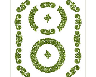 ABC Designs - Meadow Decorations - 10 Machine Embroidery Designs for 5"x7" hoop