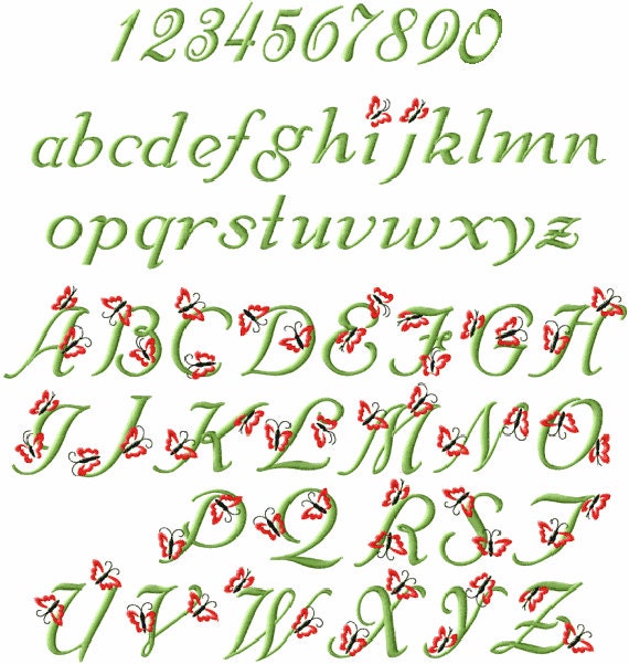 butterfly alphabet 26 upper case letters 10 numerals and 26 etsy