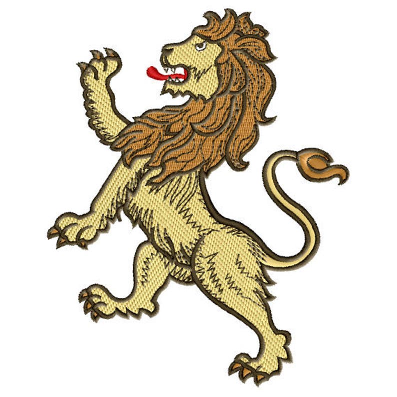 Family Crest Lion 3 Machine Embroidery Design 4 Sizes Etsy UK