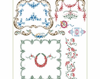 Victorian Decor 21 Machine Embroidery Designs for 5"x7" hoop  D2177