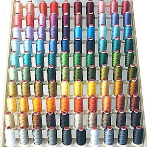 100 Polyester Machine Embroidery Thread - 100 colors of 1100y/1000m spools by ThreaDelight Free Shipping with USA