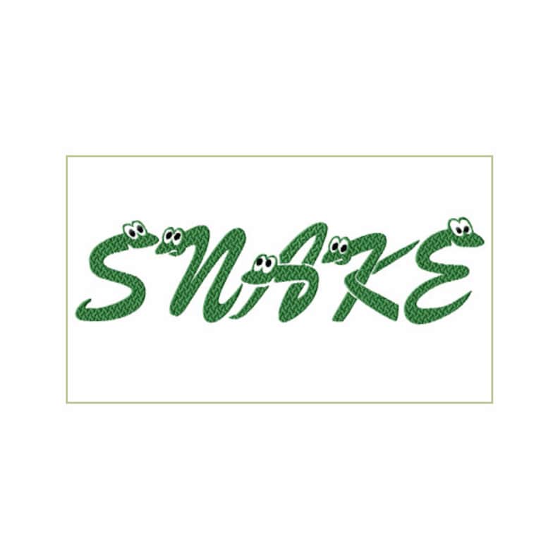 Snake Letras Serpiente alfabeto máquina bordado 36 diseños: 26 letras mayúsculas y ...