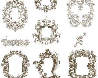 Medieval Frames 2 14 Machine Embroidery Designs for 5"x7" for hoop  D2234
