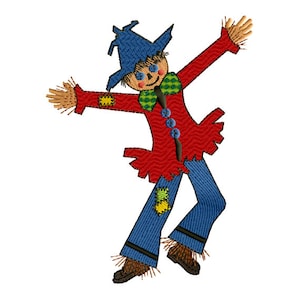 Dancing Scarecrow Machine Embroidery Design - 5 x 7-inch hoop, CD-084