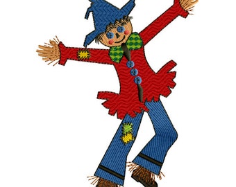 Dancing Scarecrow Machine Embroidery Design - 5 x 7-inch hoop, CD-084