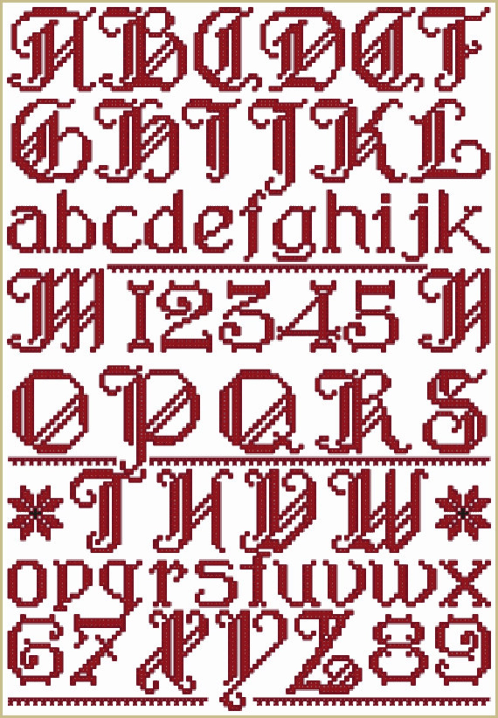 Punto croce lettera a