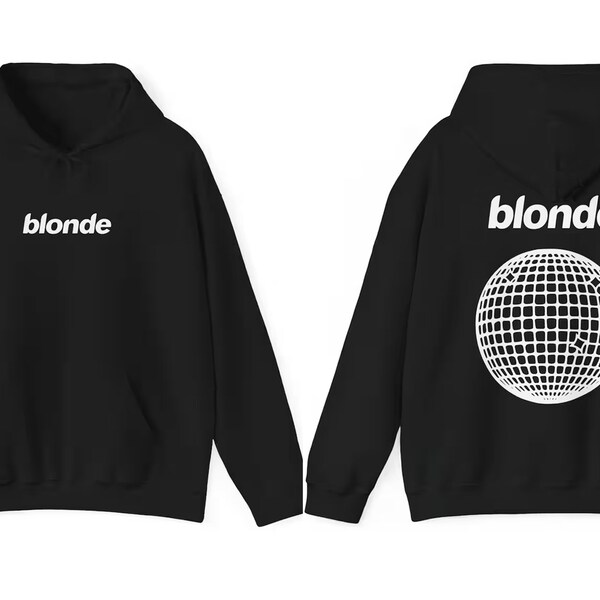 Blond Hoodie, Streetwear Hoodie, Blond Hoodie, Y2K Hoodie, Aesthetic Sweatshirt, Words on back Hoodie, Music Hoodie, gifts for friends