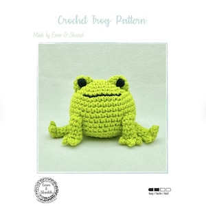 Frosch Häkelanleitung, Amigurumi Frosch Anleitung, Stofftier, DIY Frosch Plüsch, PDF Digital Download Häkelanleitung