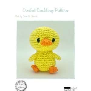 Duckling Crochet Pattern, Amigurumi Duckling Pattern, Duck Plush, DIY Duckling Plush, PDF Digital Download Crochet Pattern, Crochet Duckling