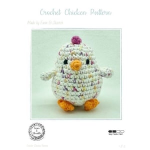 Chicken crochet pattern, amigurumi plush pattern, homemade chicken toy, PDF download, farm nursery, baby shower gift under 20, DIY chicken