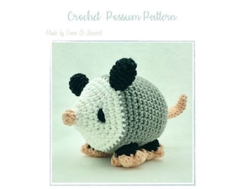 Crochet Possum Pattern: Amigurumi Stuffed Toy (PDF Digital Download)