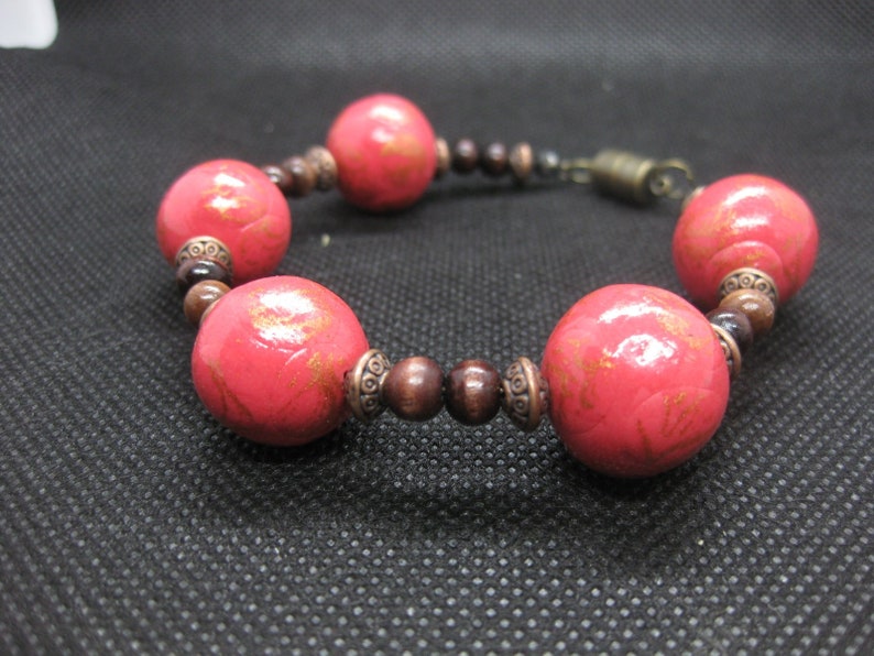 Polymer Clay BraceletCopper Accents