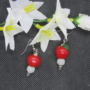Handmade Apple Dangle Earrings