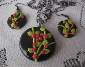 Pendant Necklace and Earrings