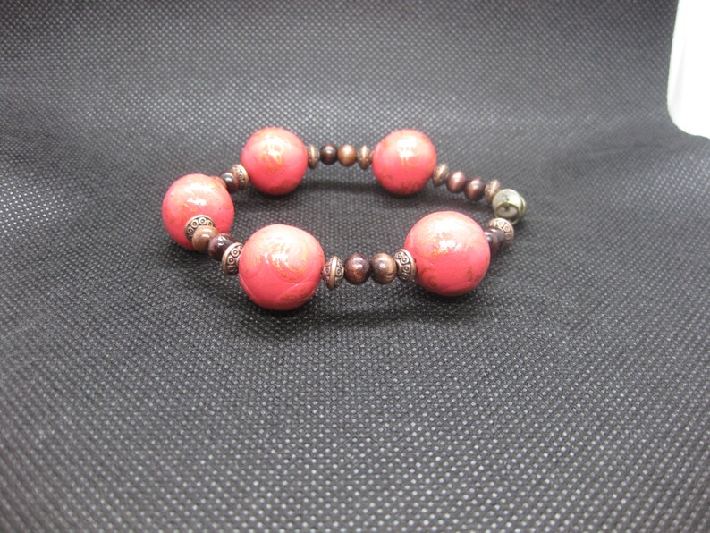 Polymer Clay BraceletCopper Accents