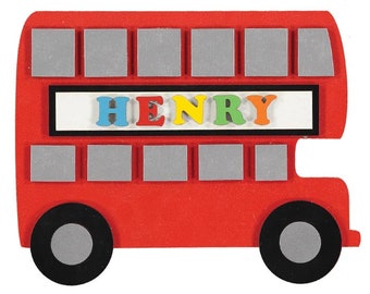 London Bus Personalised Wooden Door Name Sign/ Plaque