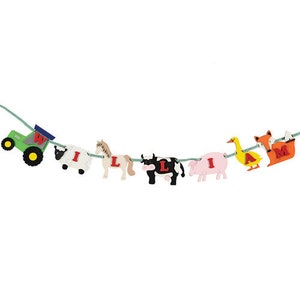 Farm Personalised Wooden Name Garland (PRICE PER LETTER)