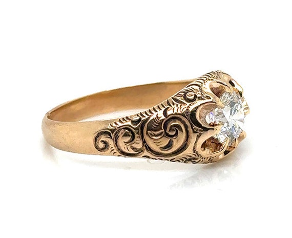 Victorian Diamond Ring 1 Carat IGI Certified 1ct … - image 2