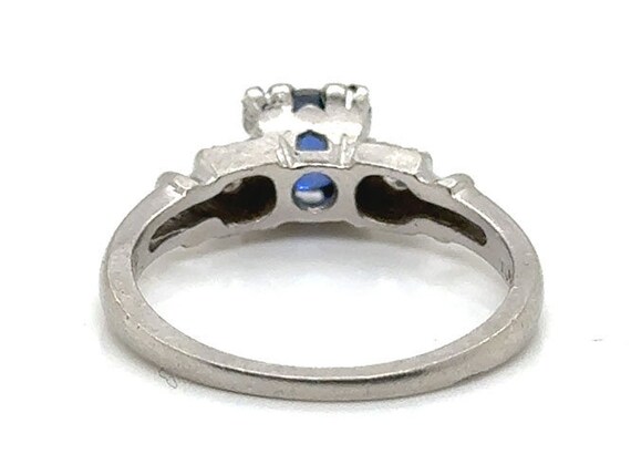 Art Deco Sapphire Diamond Engagement Ring .67ct O… - image 5